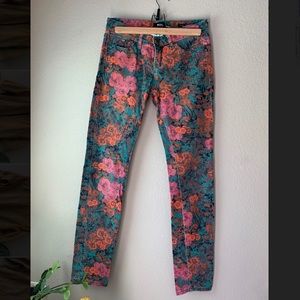BDG Multicolored Floral Skinny Jeans
